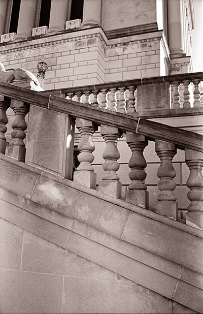 Indiana World War Memorial & Museum-stairs, 2015
